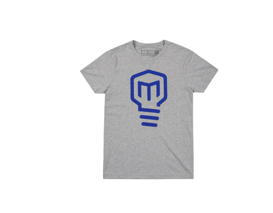 Mark Rober Logo T-Shirt (Heather Gray and Blue)