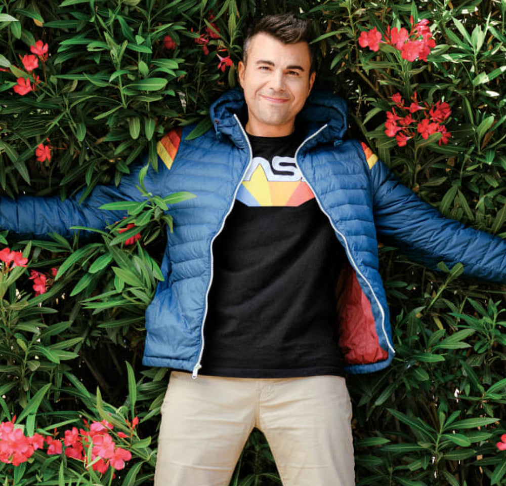Photo of Mark Rober with Flowers in the Background