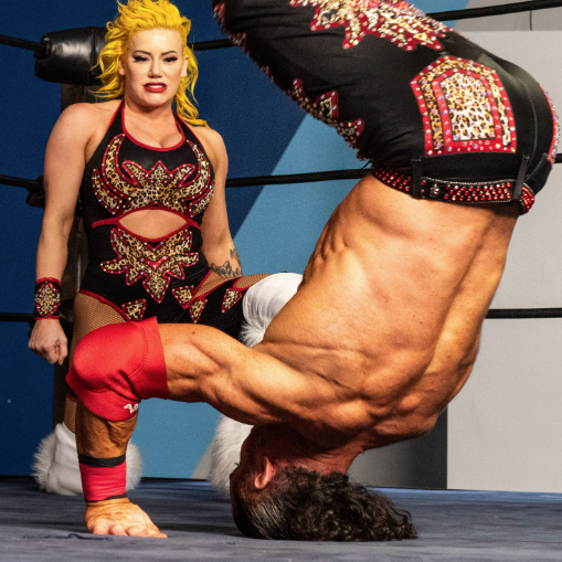 Photo of 2 Wrestlers in the Ring