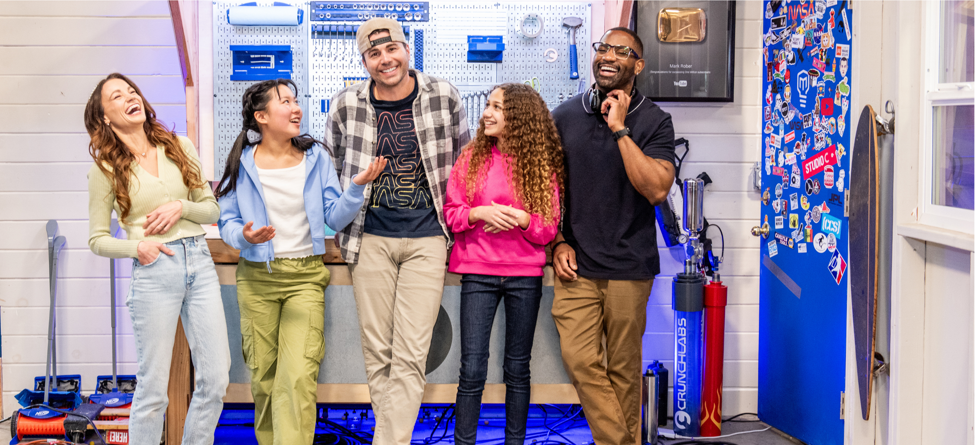 Photo of the Class CrunchLabs Creators and 2 Students