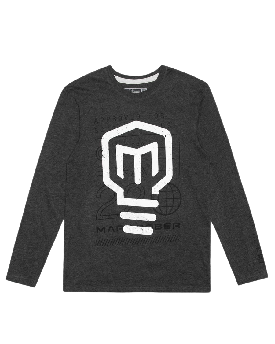 Mark Rober Approved For Scientific Use Long Sleeve T-Shirt (Gray)