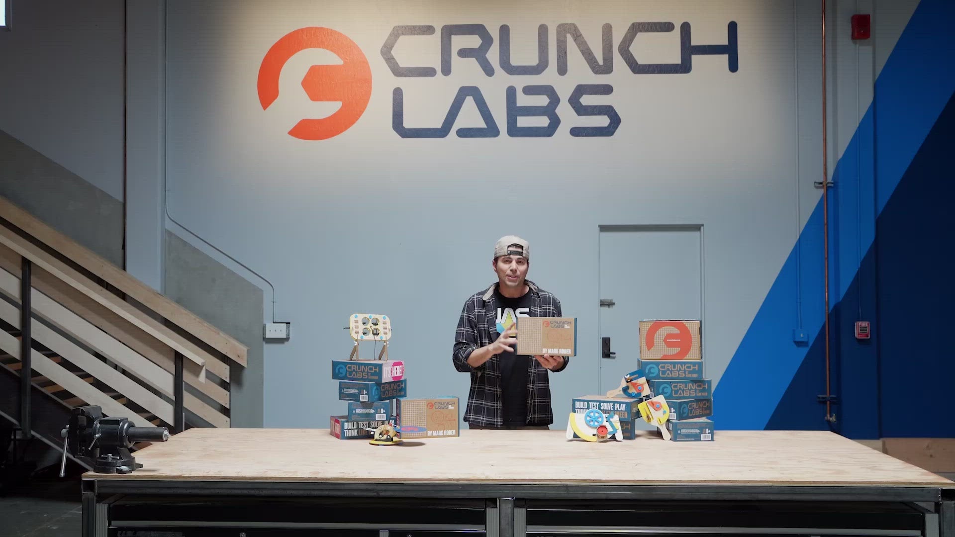 Video of Mark Rober inside CrunchLabs