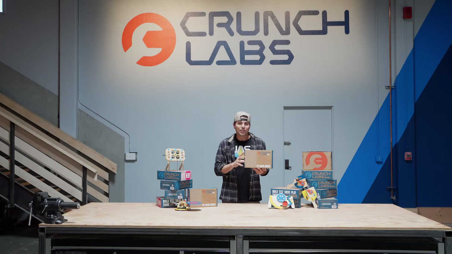 Video of Mark Rober inside CrunchLabs